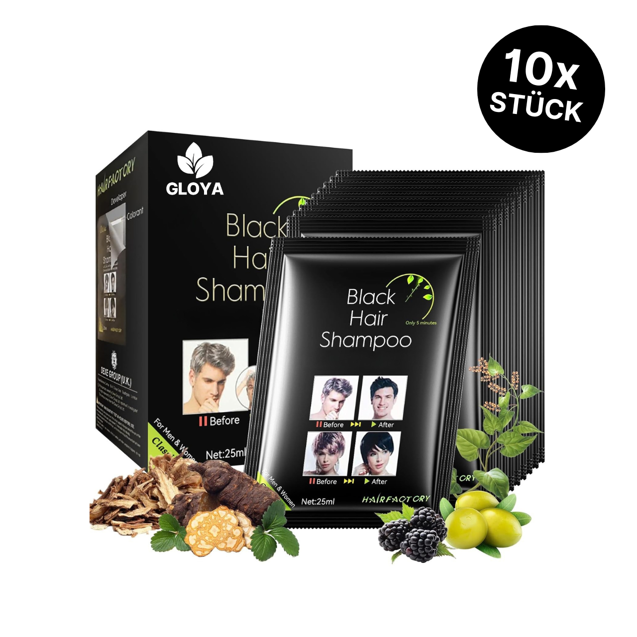 Gloya Hair Dye Shampoo
